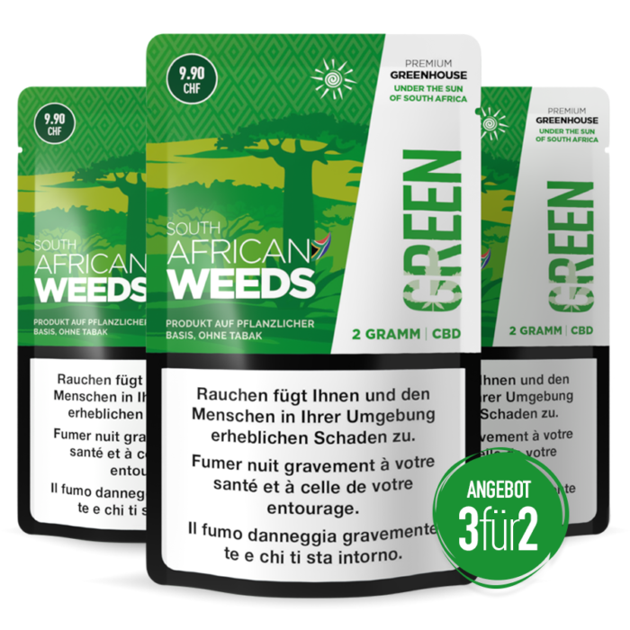 3er Set CBD Blüten - South African Weeds Green