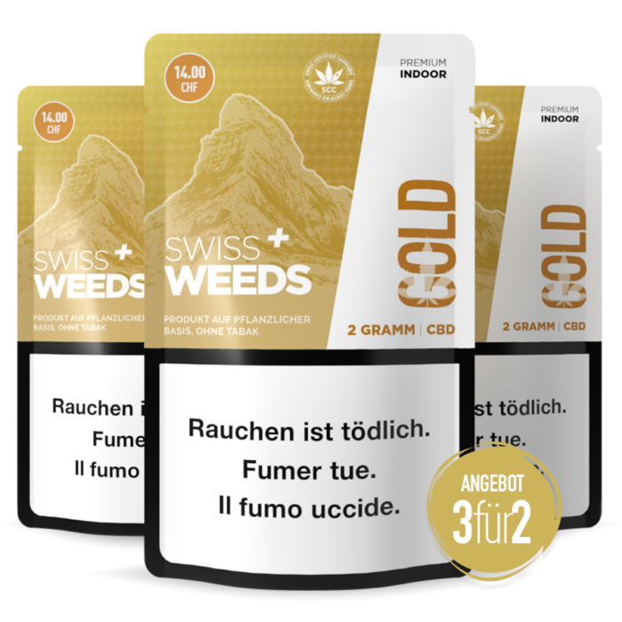 3er Set CBD Blüten - Swiss Weeds Gold